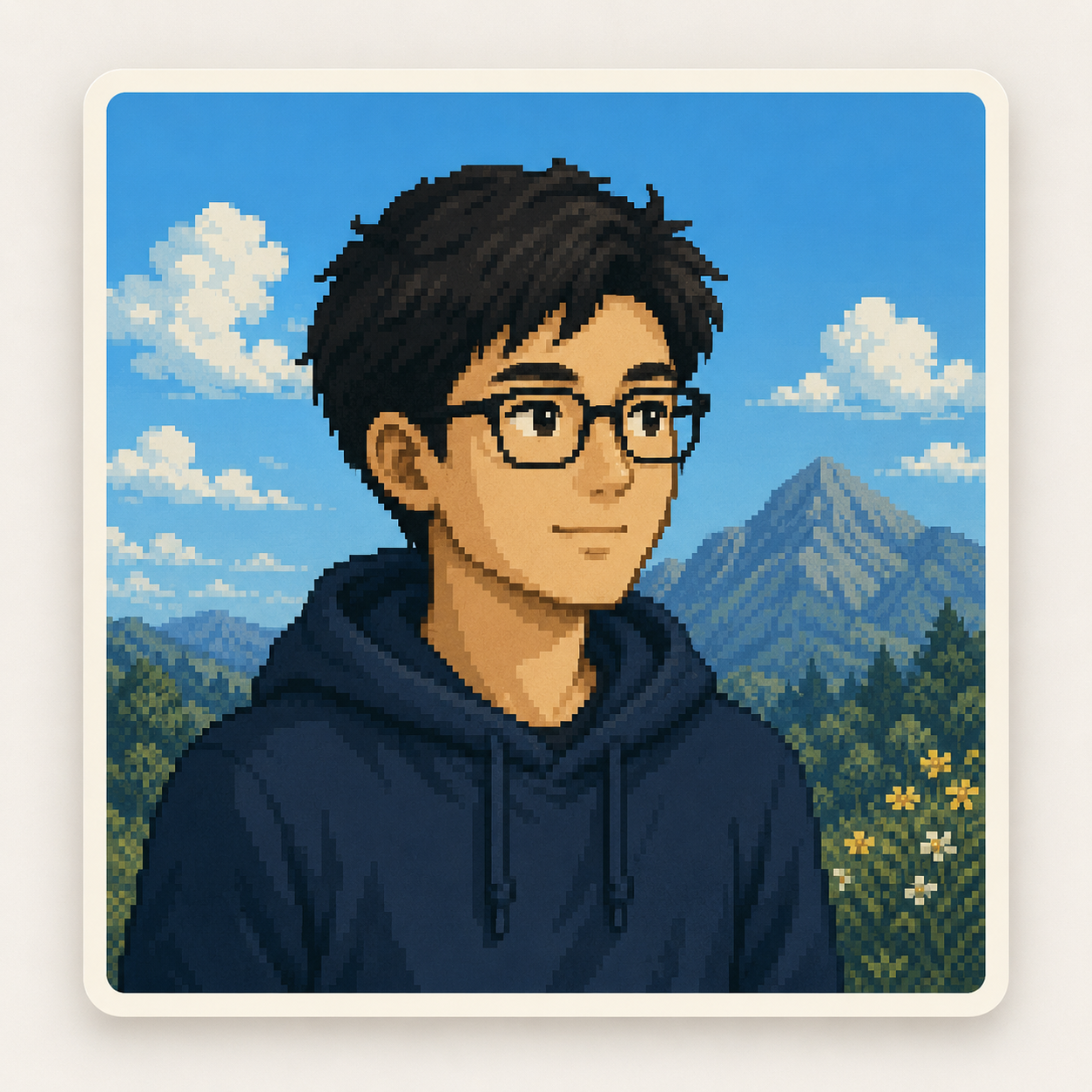 Pixel portrait of Joshua Yap